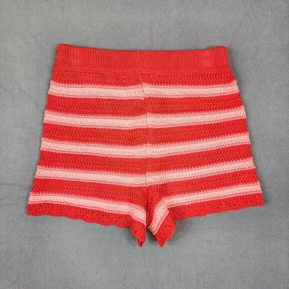 Madden NYC Crochet Shorts Women's Size Medium 7-9 Poppy Red Beach NWT - Picture 10 of 10